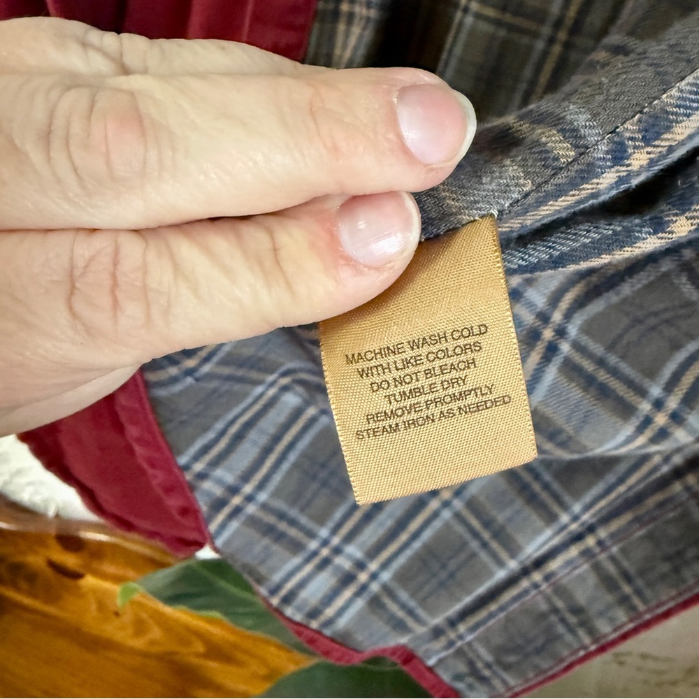St John’s Bay Barn Jacket Red Canvas Flannel Lined Workwear Jacket - Picture 6 of 8